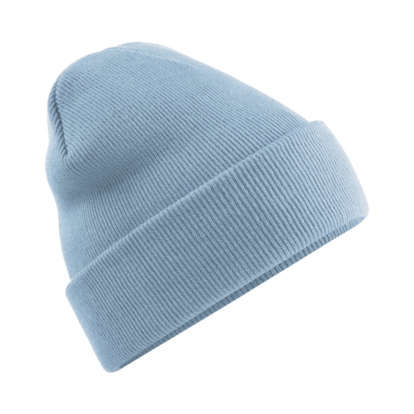 Dusty Blue - Front - Beechfield Soft Feel Knitted Winter Hat