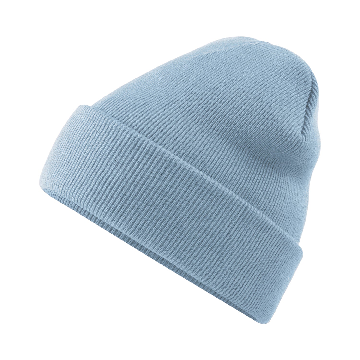 Dusty Blue - Back - Beechfield Soft Feel Knitted Winter Hat