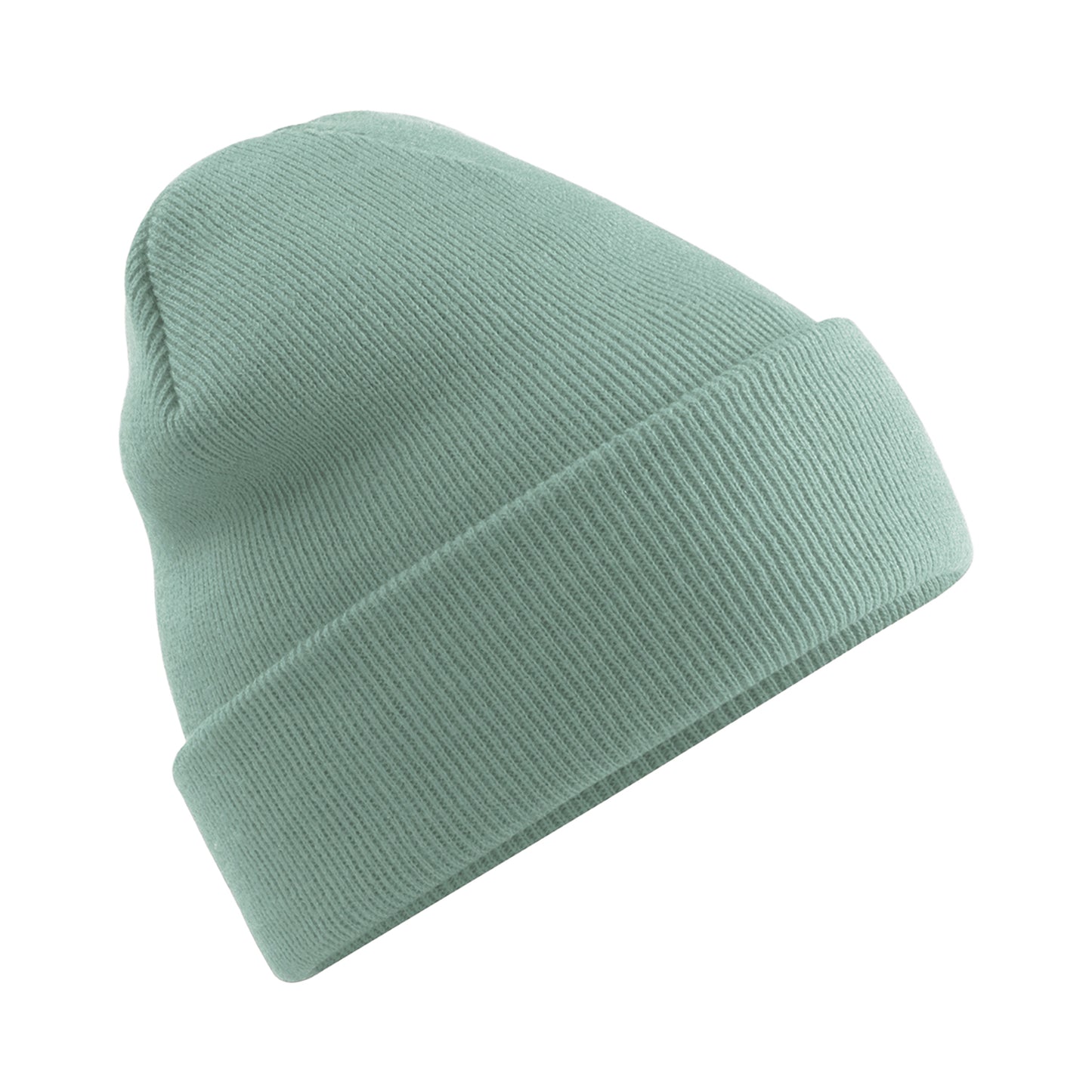 Dusty Green - Front - Beechfield Soft Feel Knitted Winter Hat
