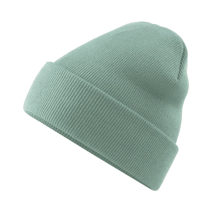 Dusty Green - Back - Beechfield Soft Feel Knitted Winter Hat