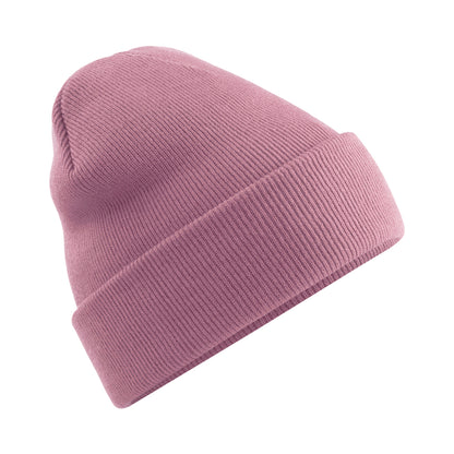Dusty Purple - Front - Beechfield Soft Feel Knitted Winter Hat