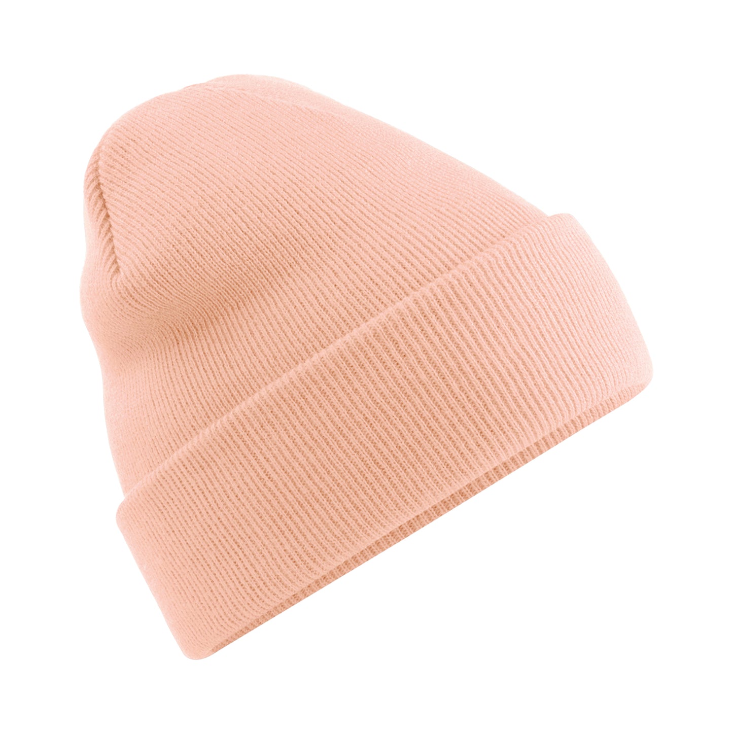 Peach - Front - Beechfield Soft Feel Knitted Winter Hat