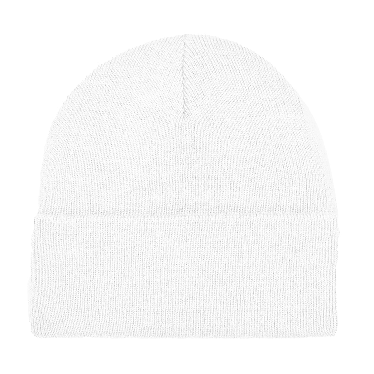 White - Back - Beechfield Soft Feel Knitted Winter Hat