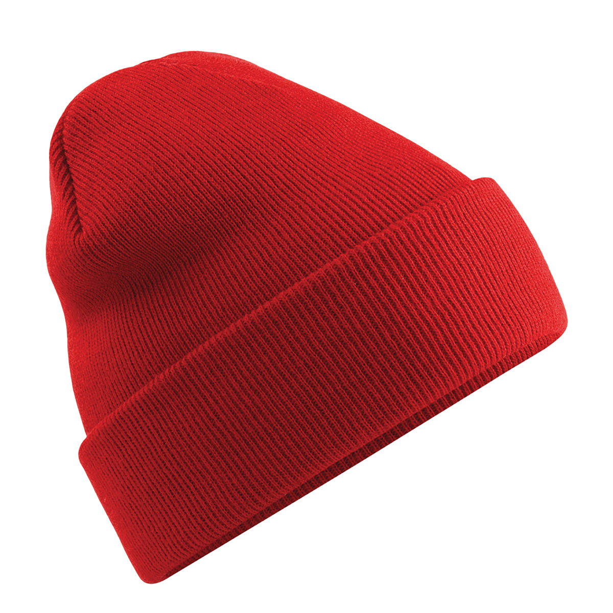 Bright Red - Back - Beechfield Soft Feel Knitted Winter Hat
