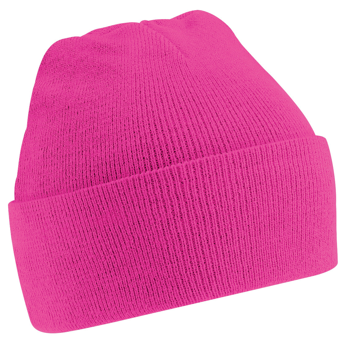 Fuchsia - Front - Beechfield Soft Feel Knitted Winter Hat