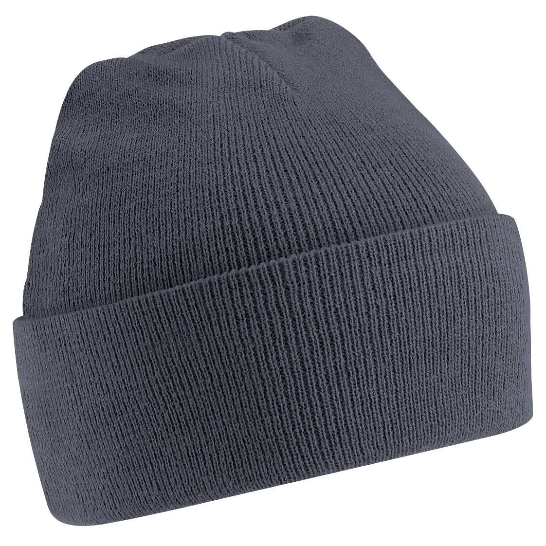 Graphite Grey - Front - Beechfield Soft Feel Knitted Winter Hat