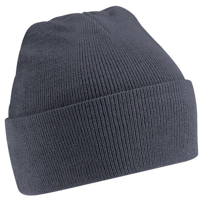 Graphite Grey - Front - Beechfield Soft Feel Knitted Winter Hat