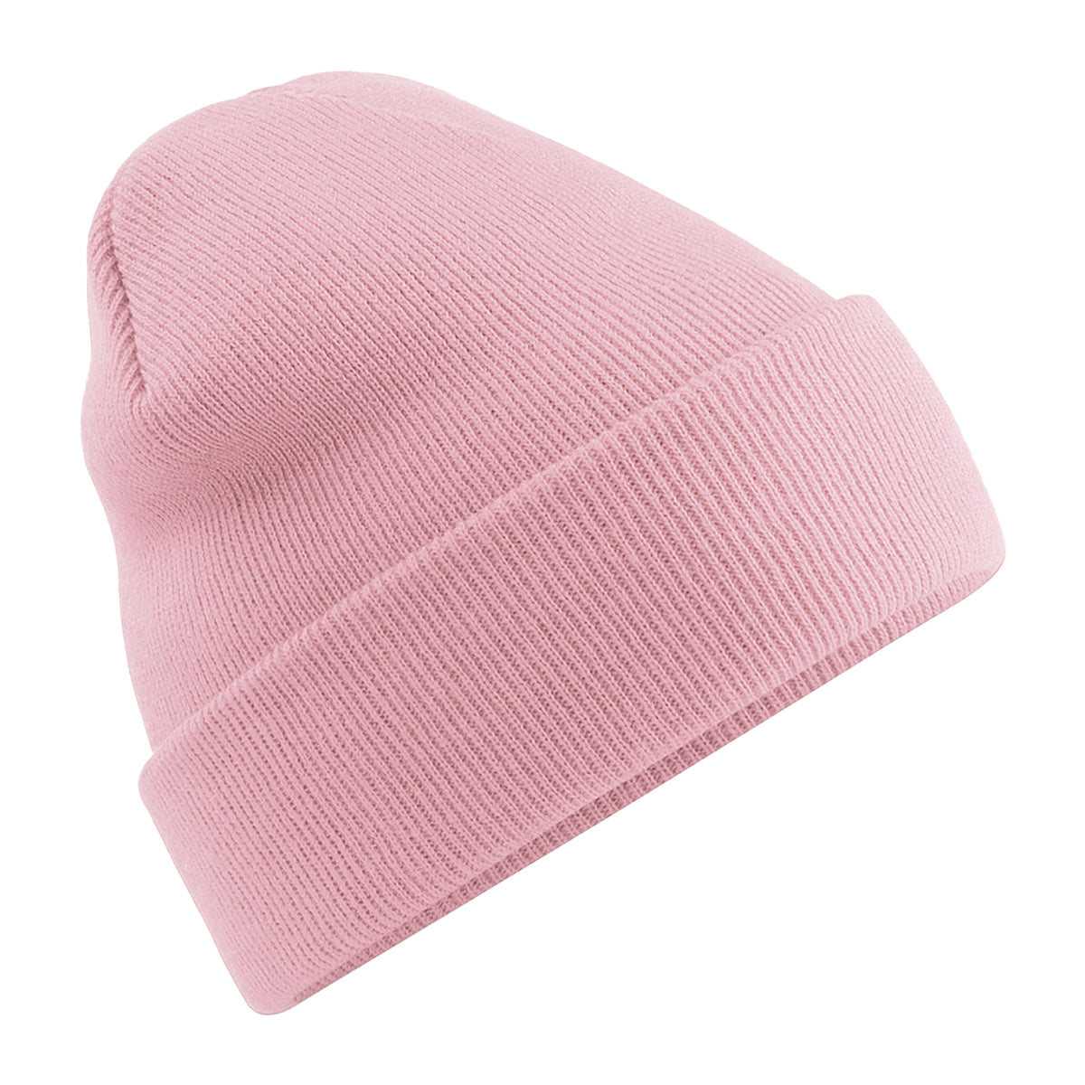 Dusky Pink - Back - Beechfield Soft Feel Knitted Winter Hat
