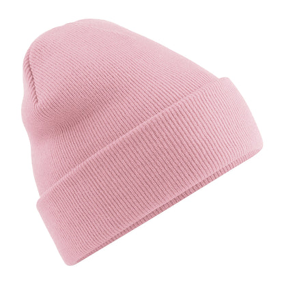 Dusky Pink - Back - Beechfield Soft Feel Knitted Winter Hat
