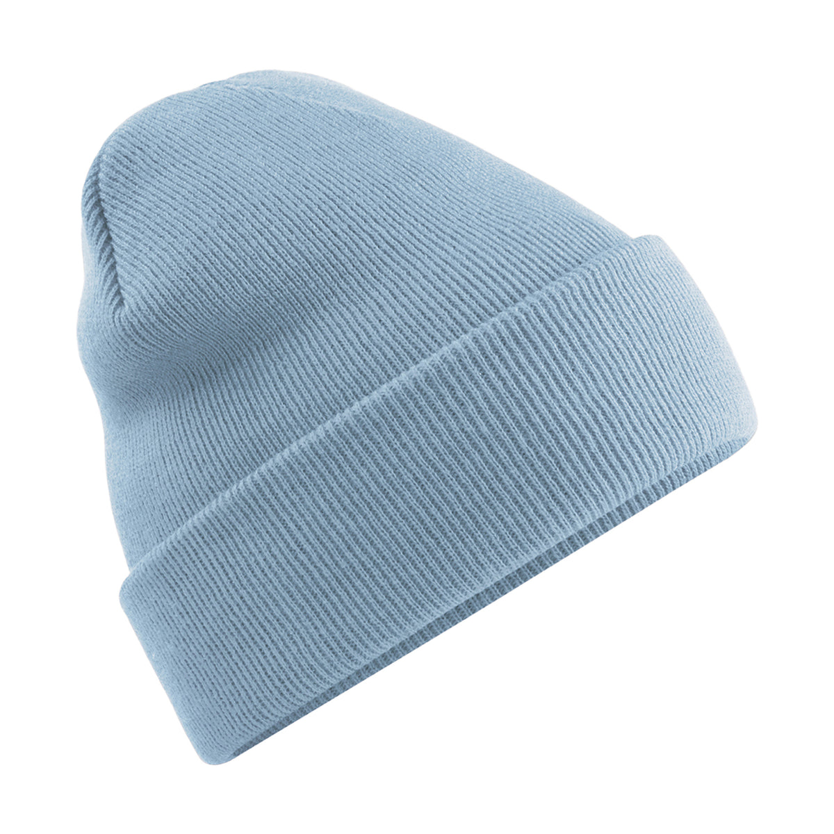 Dusty Blue - Back - Beechfield Soft Feel Knitted Winter Hat