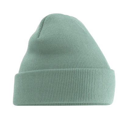 Dusty Green - Front - Beechfield Soft Feel Knitted Winter Hat