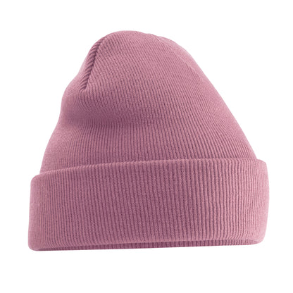 Dusty Purple - Front - Beechfield Soft Feel Knitted Winter Hat