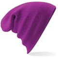 Magenta - Back - Beechfield Soft Feel Knitted Winter Hat