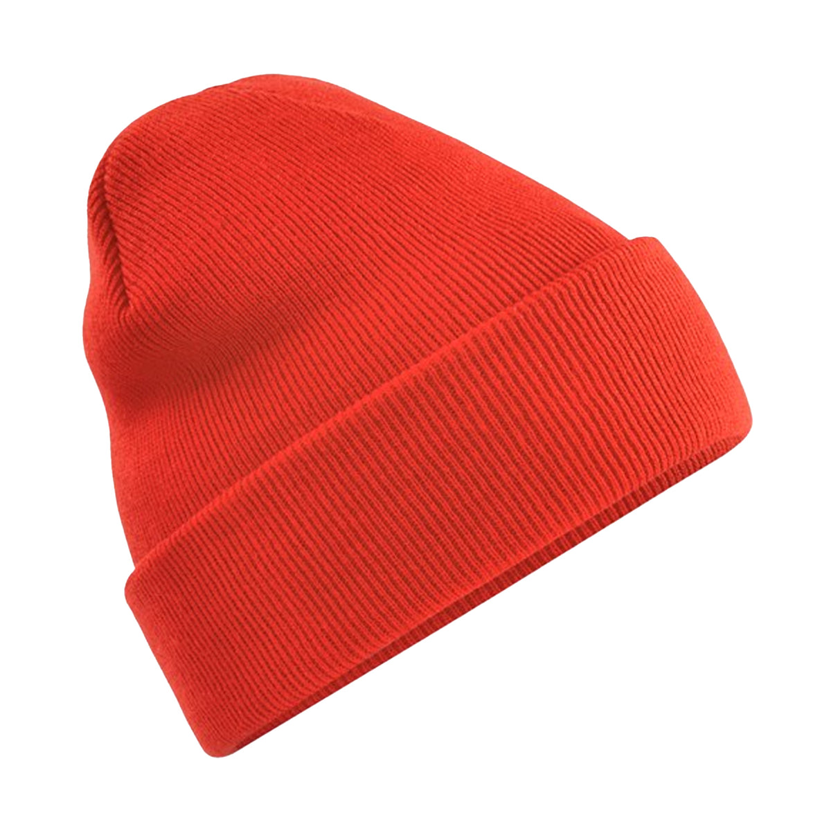 Fire Red - Back - Beechfield Soft Feel Knitted Winter Hat