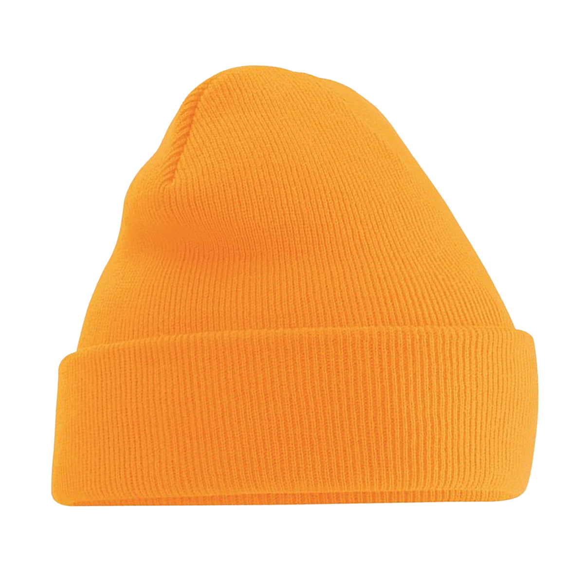 Fluorescent Orange - Front - Beechfield Soft Feel Knitted Winter Hat