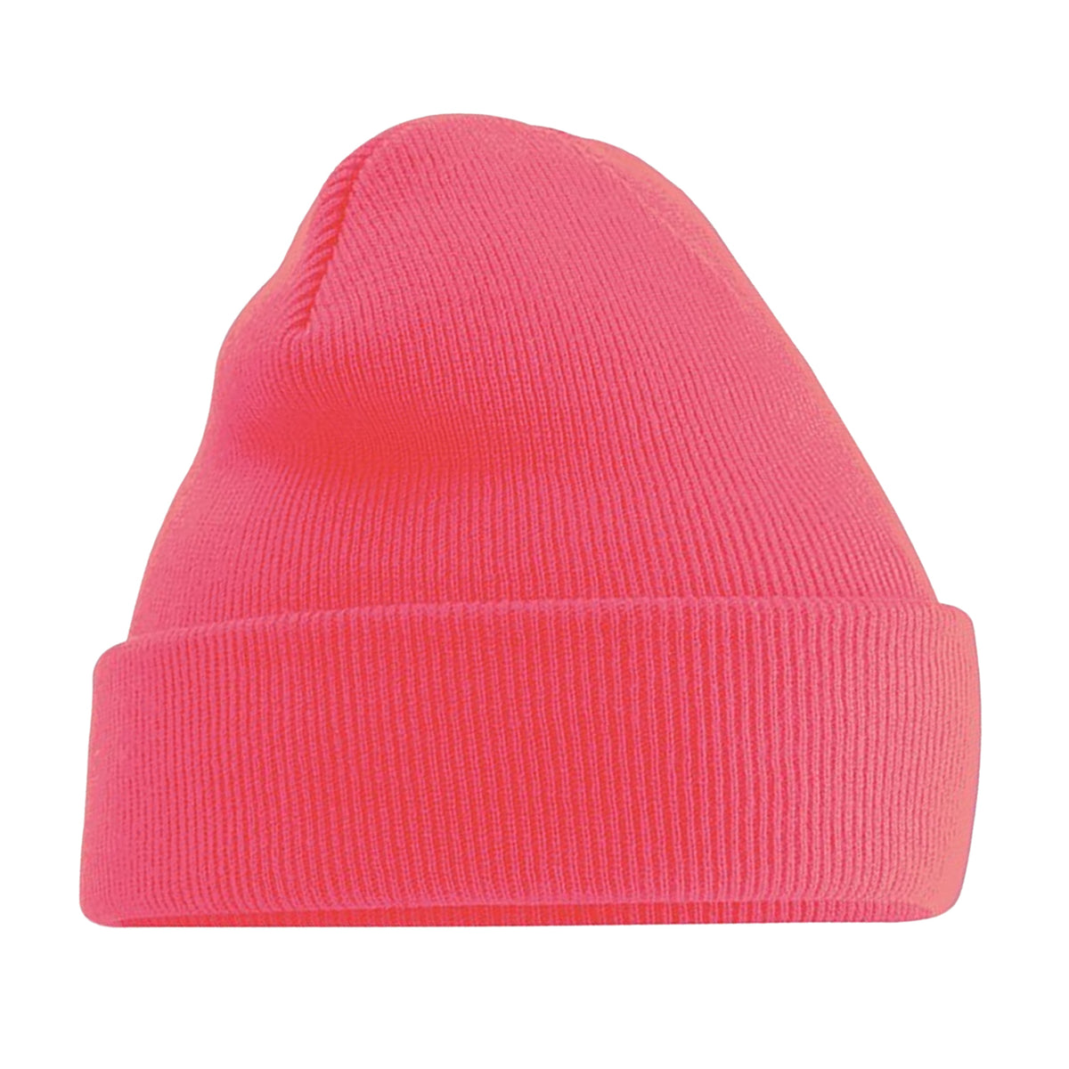 lime Green - Side - Beechfield Soft Feel Knitted Winter Hat