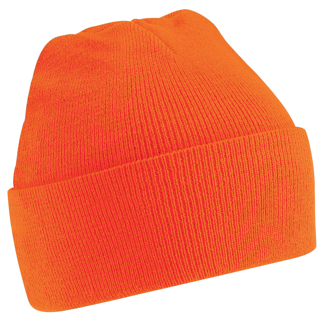 Orange - Back - Beechfield Soft Feel Knitted Winter Hat