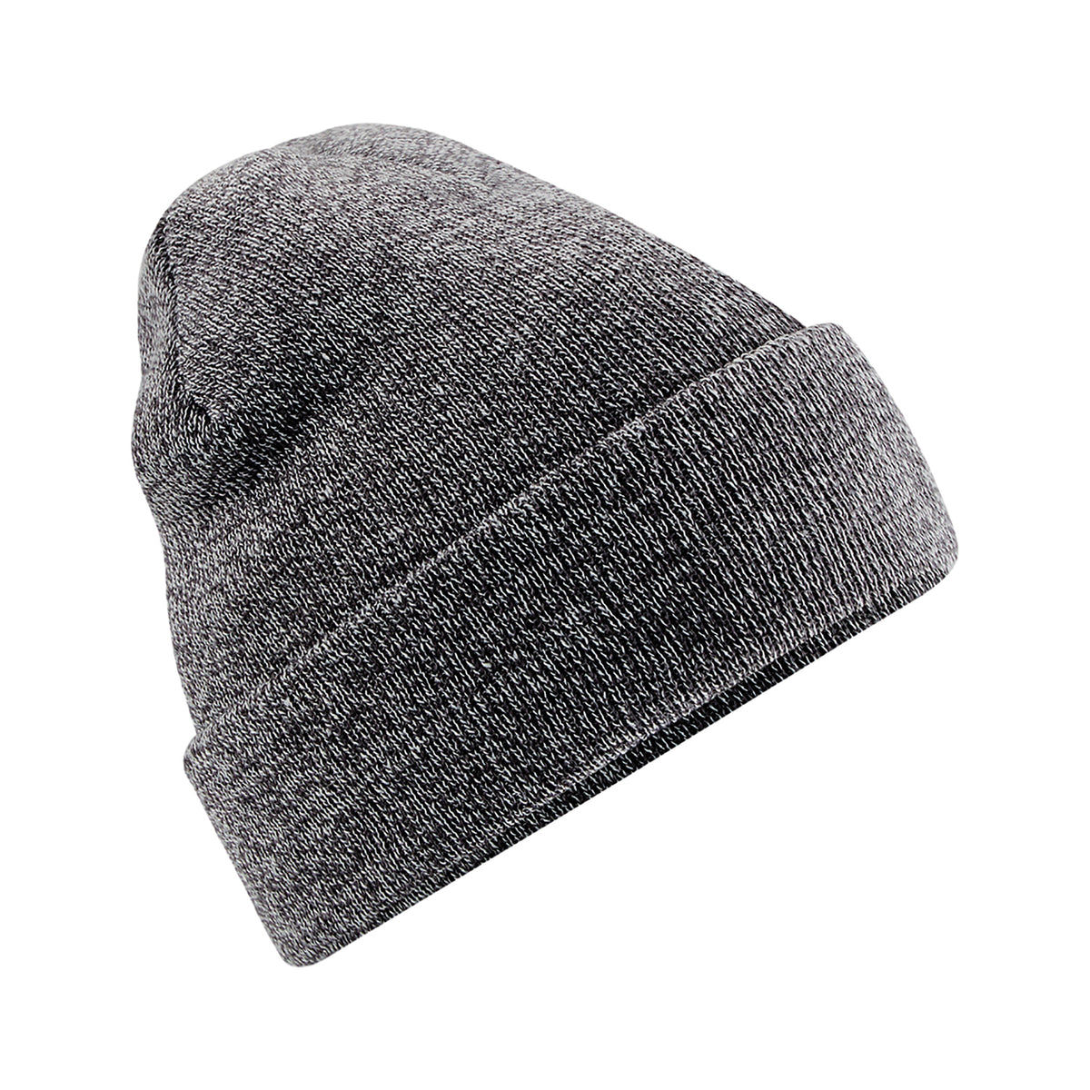 Black - Side - Beechfield Soft Feel Knitted Winter Hat