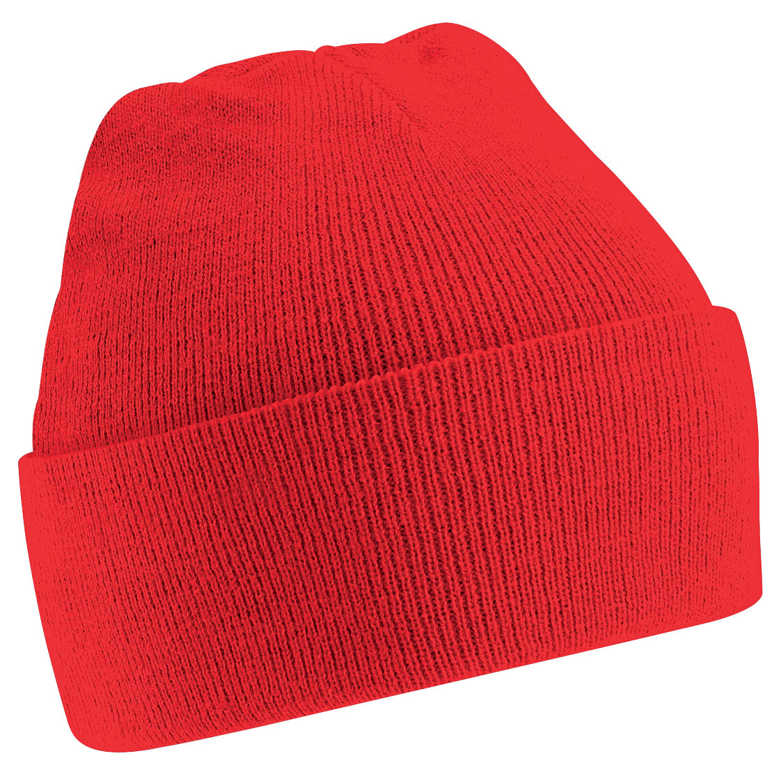 Bright Red - Front - Beechfield Soft Feel Knitted Winter Hat