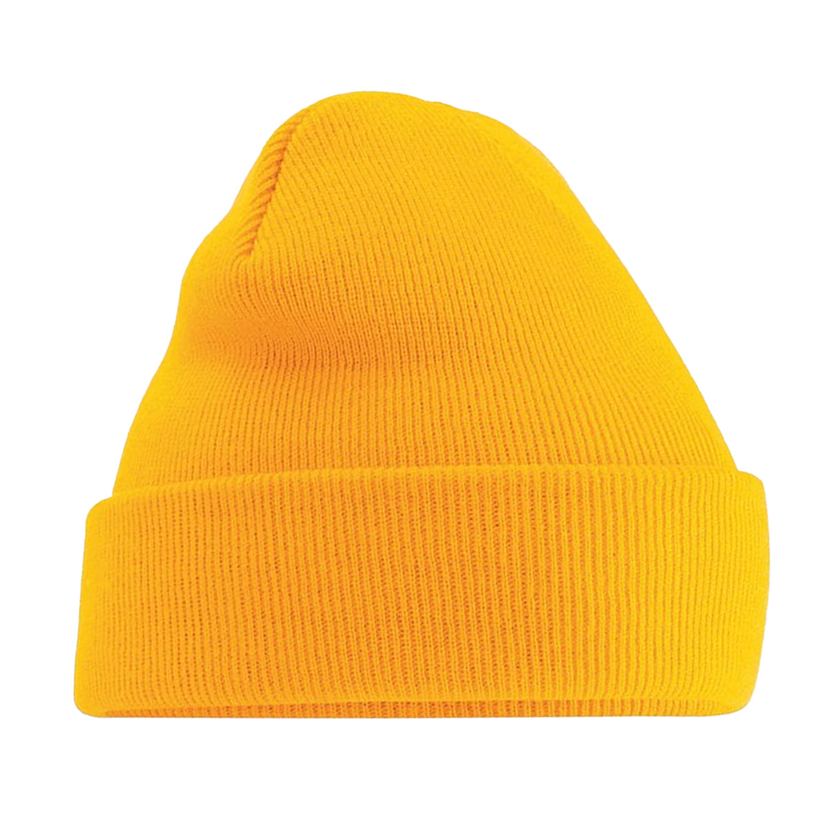 Mustard - Side - Beechfield Soft Feel Knitted Winter Hat