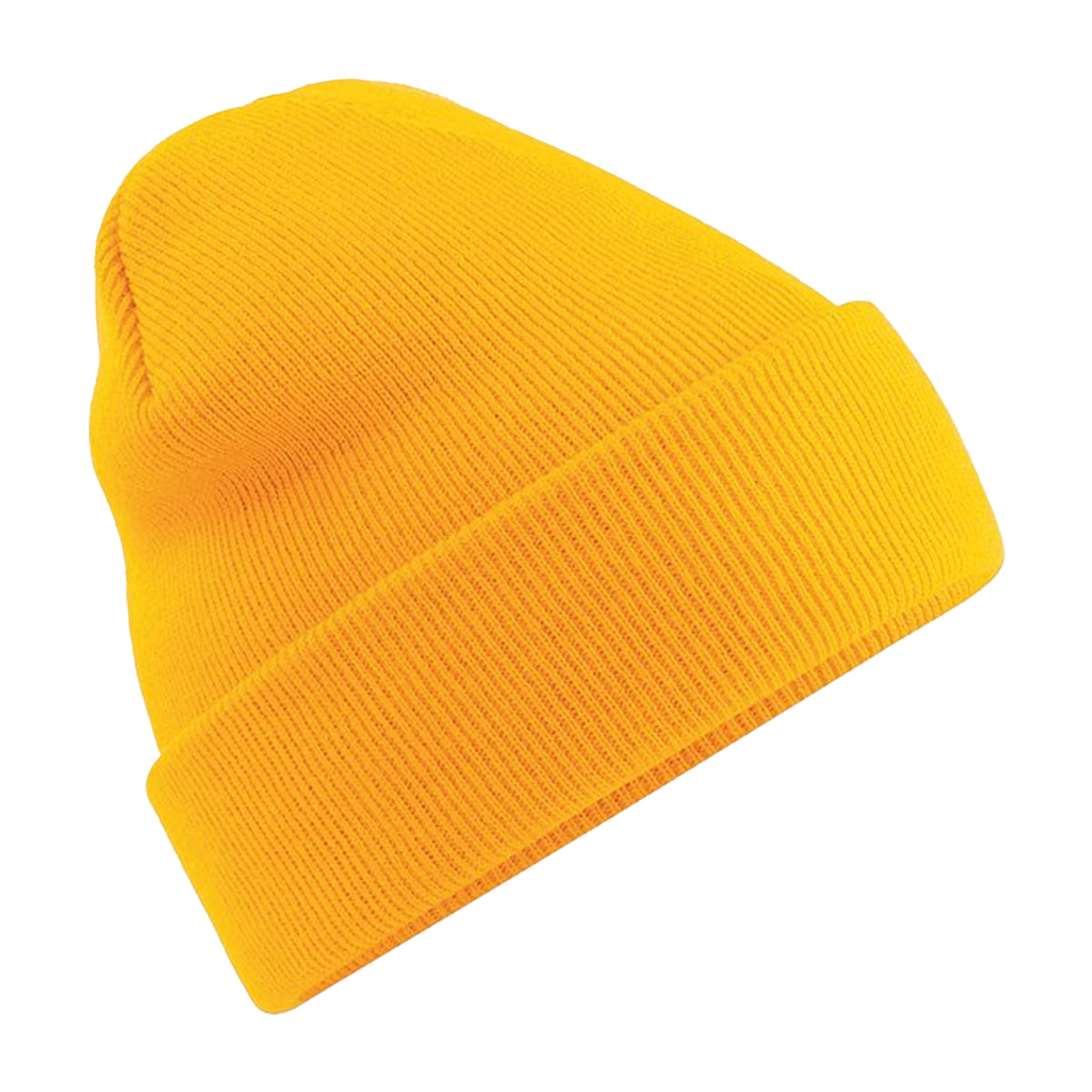 Gold - Back - Beechfield Soft Feel Knitted Winter Hat