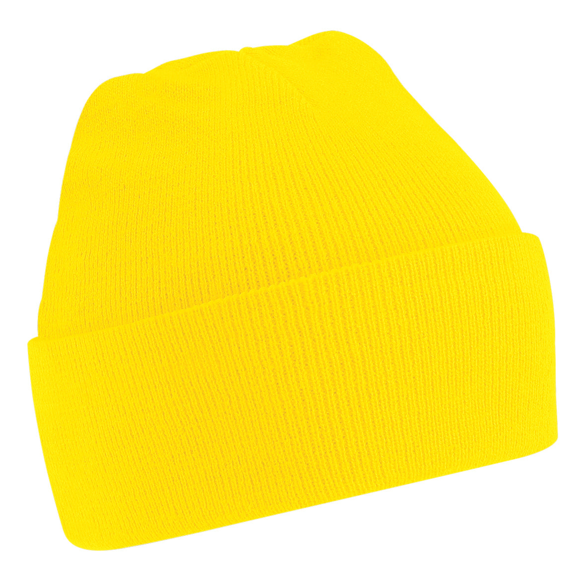 Yellow - Front - Beechfield Soft Feel Knitted Winter Hat