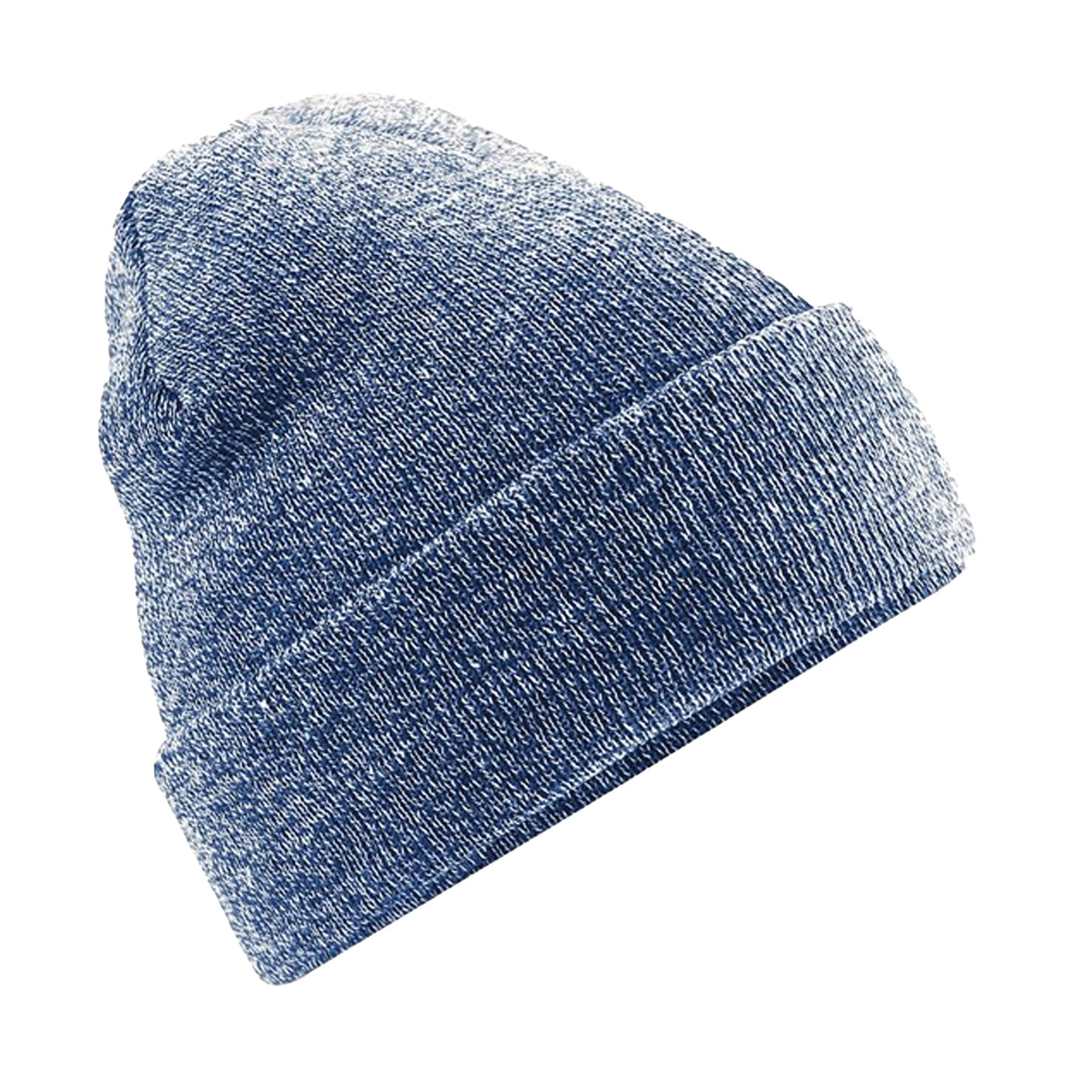 Heather Navy - Back - Beechfield Soft Feel Knitted Winter Hat