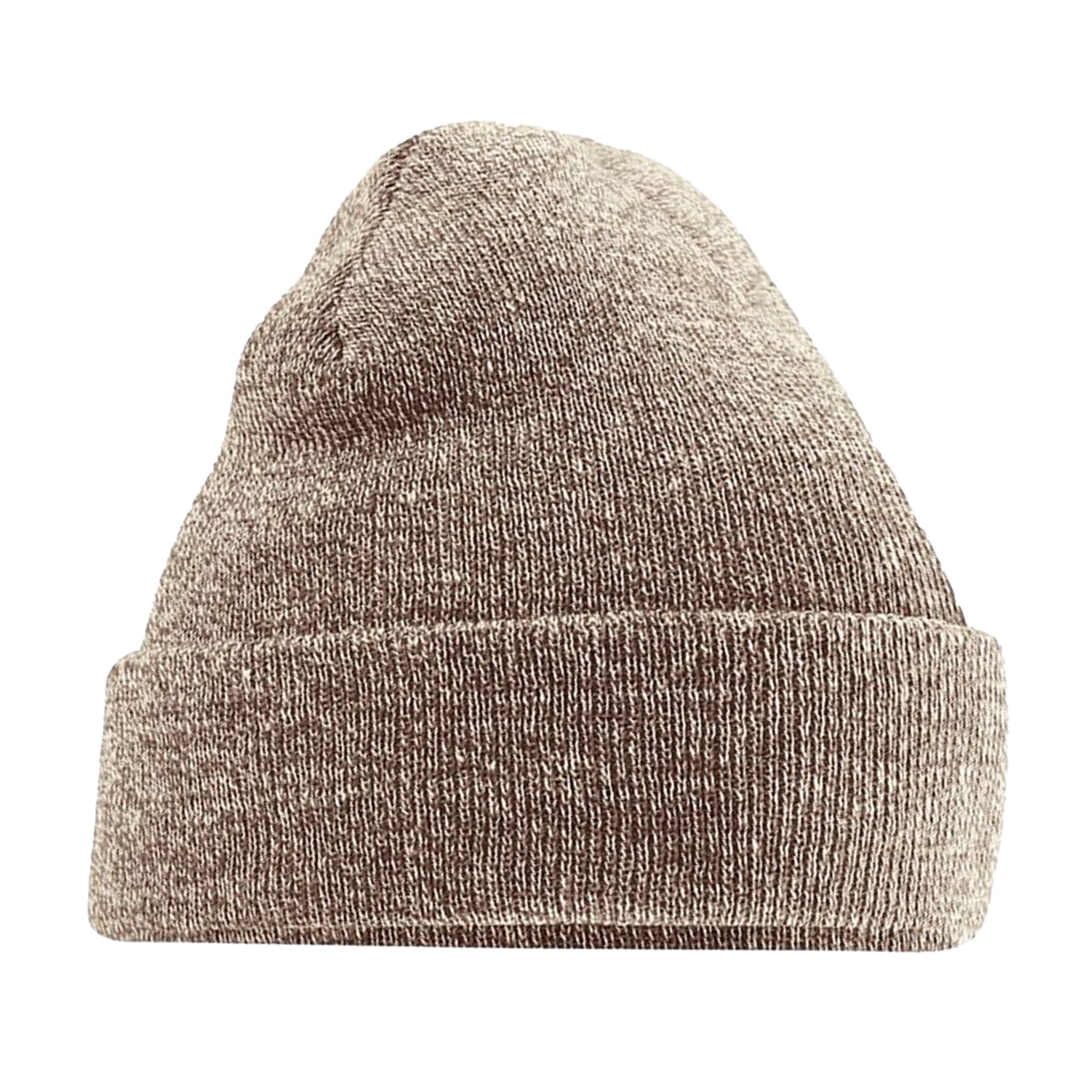 Heather Oatmeal - Front - Beechfield Soft Feel Knitted Winter Hat