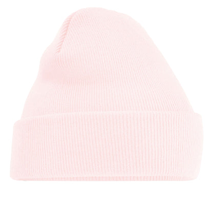 True Pink - Side - Beechfield Soft Feel Knitted Winter Hat