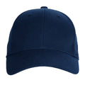 French Navy - Front - Beechfield Unisex Low Profile Heavy Brushed Cotton Baseball Cap