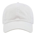 White - Front - Beechfield Unisex Low Profile Heavy Brushed Cotton Baseball Cap
