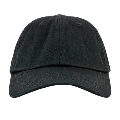Black - Front - Beechfield Unisex Low Profile Heavy Brushed Cotton Baseball Cap