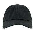 Black - Front - Beechfield Unisex Low Profile Heavy Brushed Cotton Baseball Cap