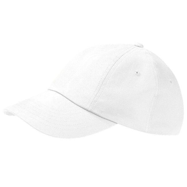 White - Front - Beechfield Unisex Low Profile Heavy Cotton Drill Cap - Headwear