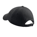 Black - Back - Beechfield Unisex Low Profile Heavy Cotton Drill Cap - Headwear