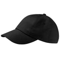 Black - Front - Beechfield Unisex Low Profile Heavy Cotton Drill Cap - Headwear