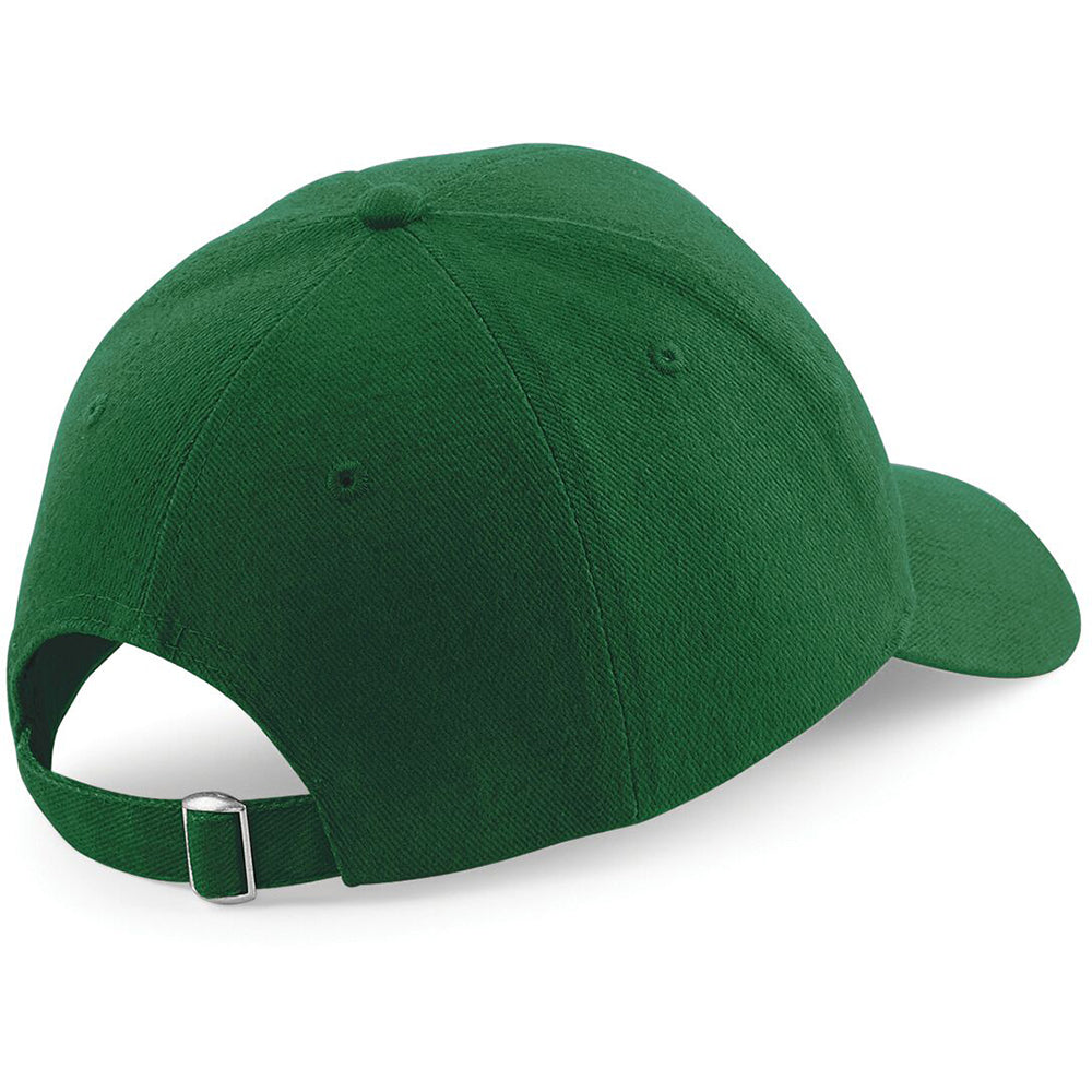 Forest Green - Side - Beechfield Unisex Pro-Style Heavy Brushed Cotton Baseball Cap - Headwear
