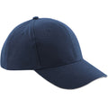 French Navy-Stone - Front - Beechfield Unisex Pro-Style Heavy Brushed Cotton Baseball Cap - Headwear