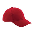 Classic Red - Front - Beechfield Unisex Pro-Style Heavy Brushed Cotton Baseball Cap - Headwear
