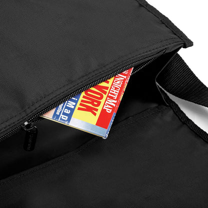 Black - Pack Shot - Quadra Plain Record - Messenger Bag (9 Litres)