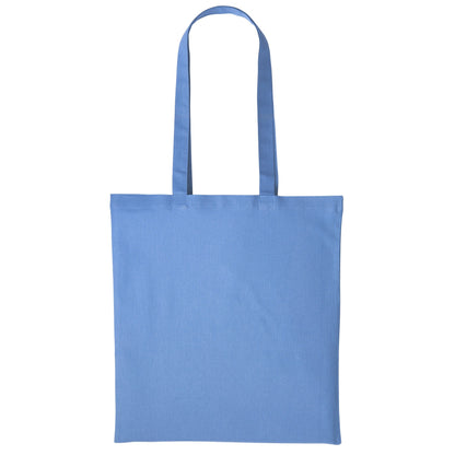 Cornflower Blue - Front - Nutshell Plain Strong Shoulder Shopper Bag