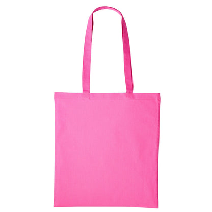 Mid Pink - Front - Nutshell Plain Strong Shoulder Shopper Bag