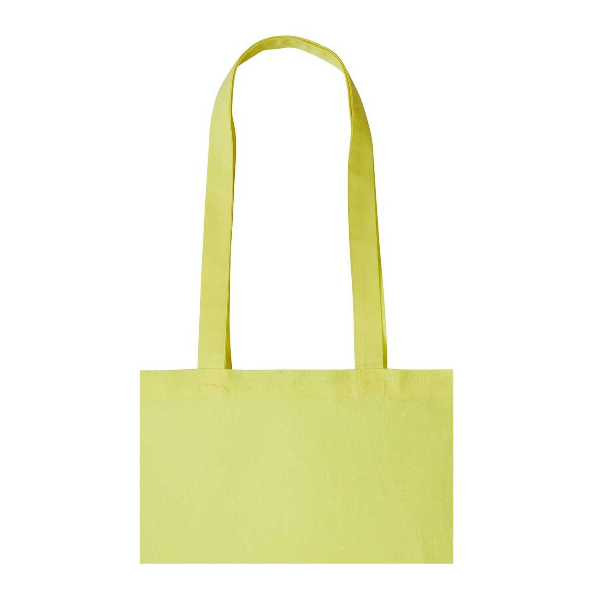 Pastel Lemon - Back - Nutshell Plain Strong Shoulder Shopper Bag