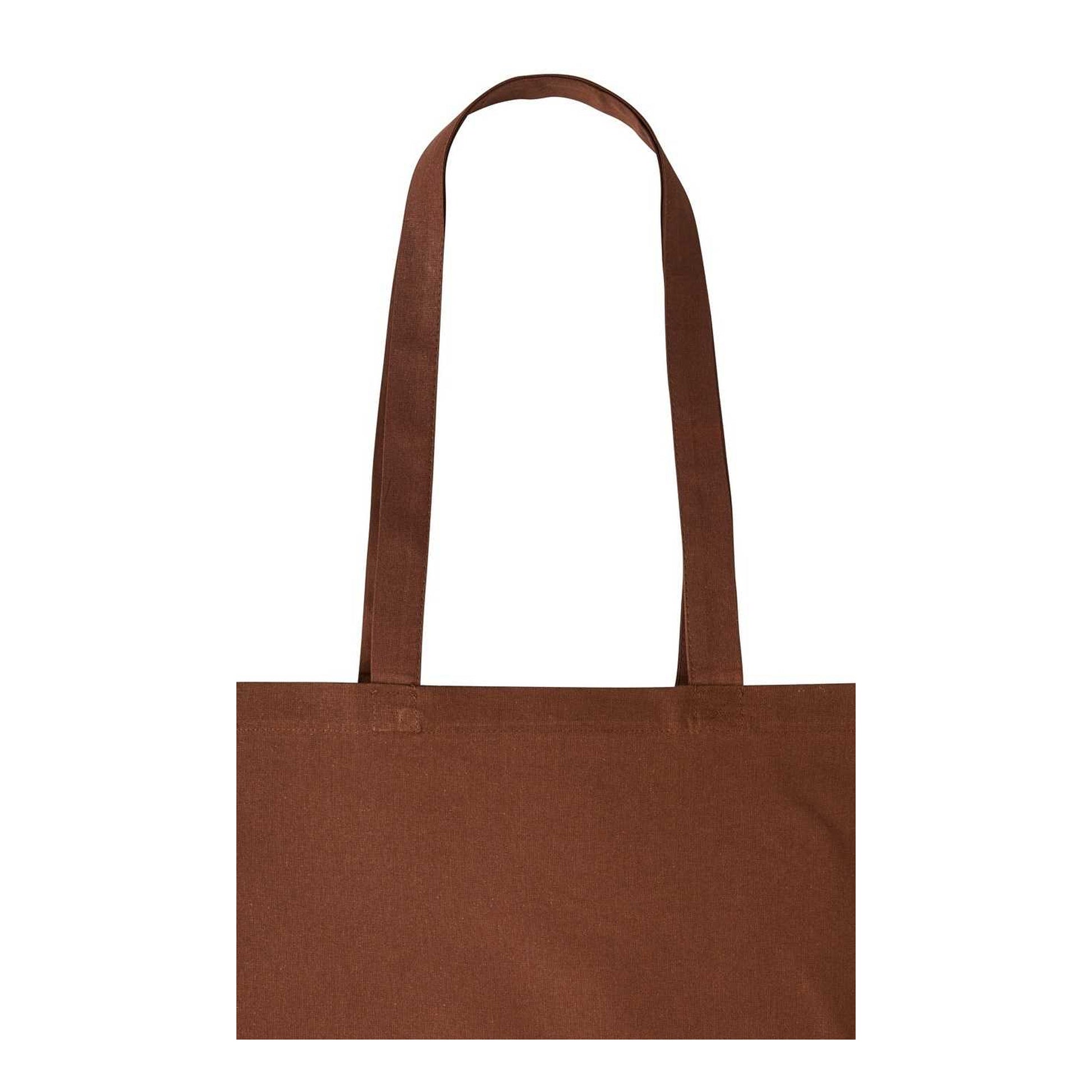 Dark Brown - Back - Nutshell Plain Strong Shoulder Shopper Bag