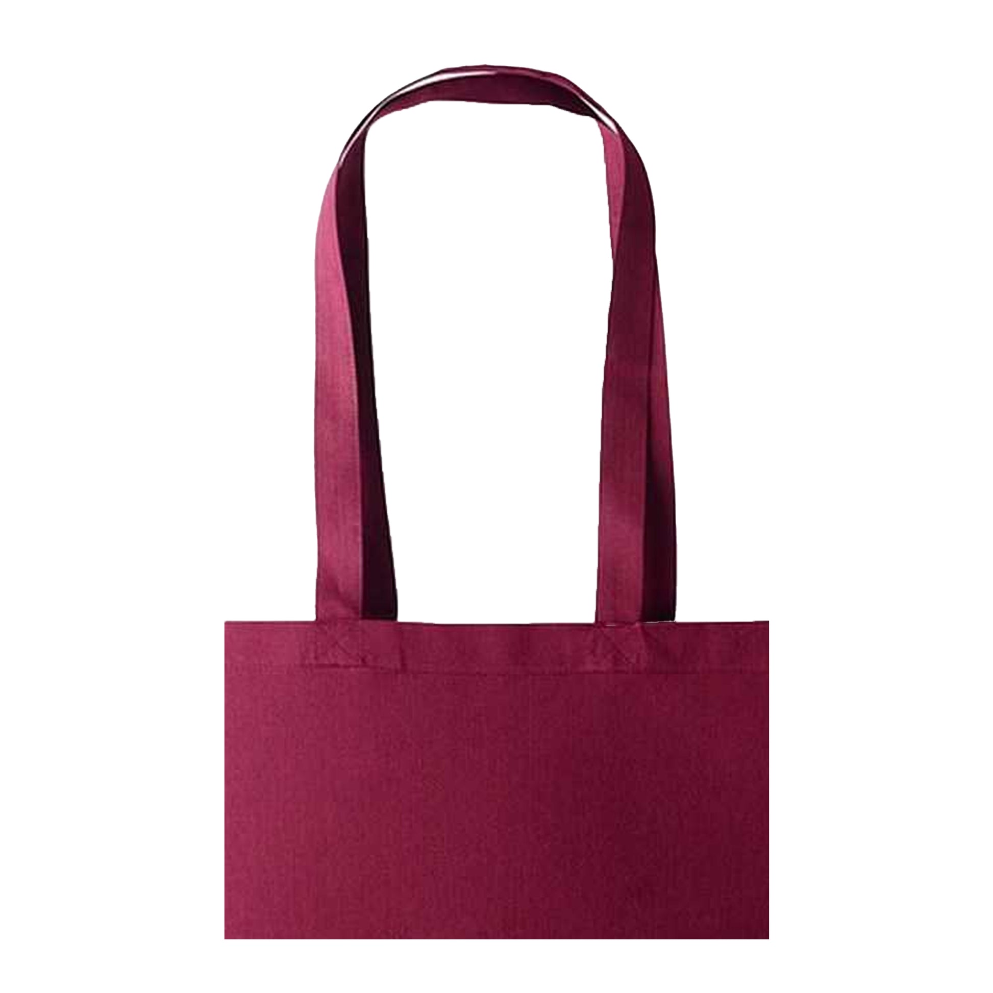Burgundy - Back - Nutshell Plain Strong Shoulder Shopper Bag