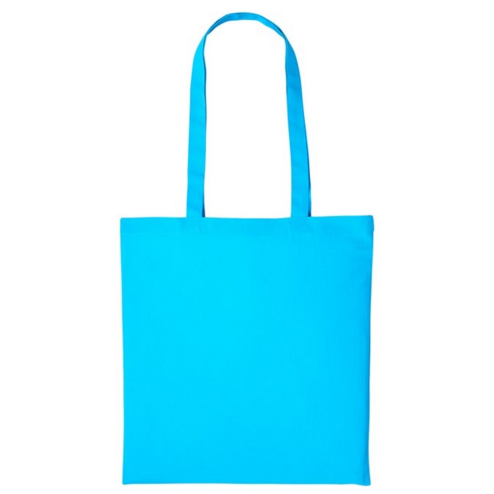 Hawaiian Blue - Front - Nutshell Plain Strong Shoulder Shopper Bag