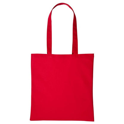 Hot Red - Front - Nutshell Plain Strong Shoulder Shopper Bag