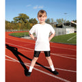 Black - Side - Spiro Unisex Base Layer Bodyfit Junior Sports Shorts