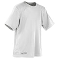 White - Front - Spiro Boys Quick Dry Short Sleeve Junior Sports T-Shirt