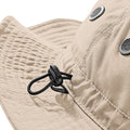 Stone - Back - Beechfield Summer Cargo Bucket Hat - Headwear (UPF50 Protection)